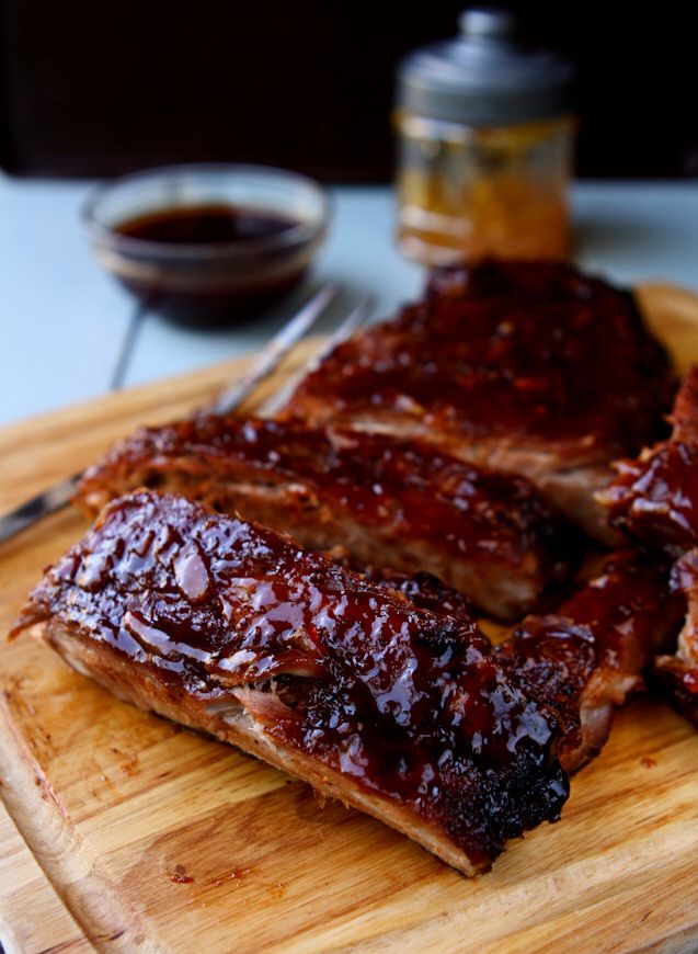 Sweet & Sour Sticky Ribs | Amazing orange sweet and sour sauce slathered over meaty St. Louis style ribs and caramelized over high heat. Pure bliss! | www.heavenlyhomecooking.com