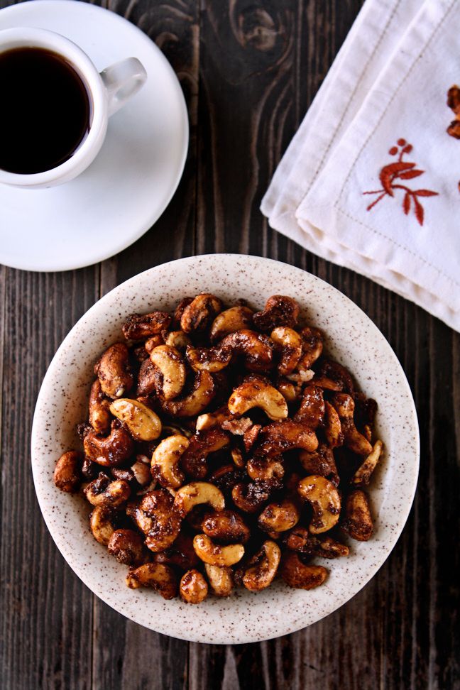 Sweet & Spicy Cashews | Deliciously sweet with just a hint of heat, you won't be able to stop nibbling on this tasty appetizer. Stress-free and easy to prepare, they are perfect for holiday parties or gifts! | heavenlyhomecooking.com