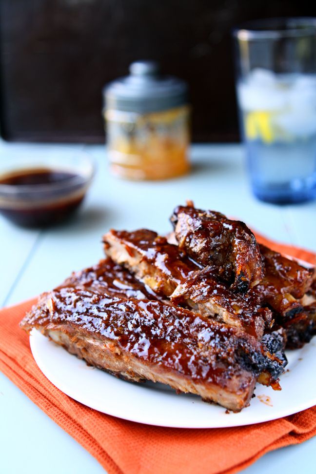 Sweet & Sour Sticky Ribs | Amazing orange sweet and sour sauce slathered over meaty St. Louis style ribs and caramelized over high heat. Pure bliss! | www.heavenlyhomecooking.com