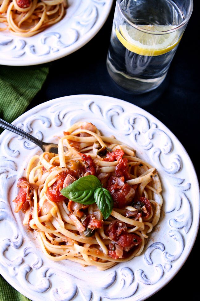Linguine with Prosciutto Tomato Sauce Pasta lovers rejoice! You will