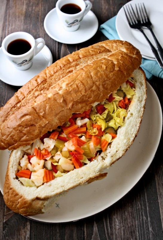 Vegetable AntipastoStuffed Bread Heavenly Home Cooking