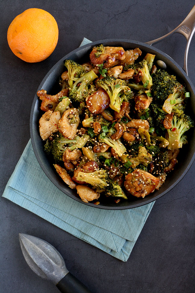 Orange Chicken and Broccoli Stir Fry | This orange chicken and broccoli stir fry is better than anything you would get in a Chinese restaurant, and you can say that you made it yourself! Delicious! | www.heavenlyhomecooking.com