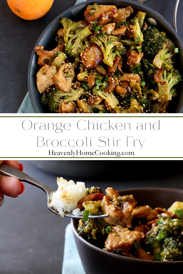 Orange Chicken and Broccoli Stir Fry | This orange chicken and broccoli stir fry is better than anything you would get in a Chinese restaurant, and you can say that you made it yourself! Delicious! | www.heavenlyhomecooking.com
