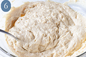 Close-up of buttermilk waffle batter