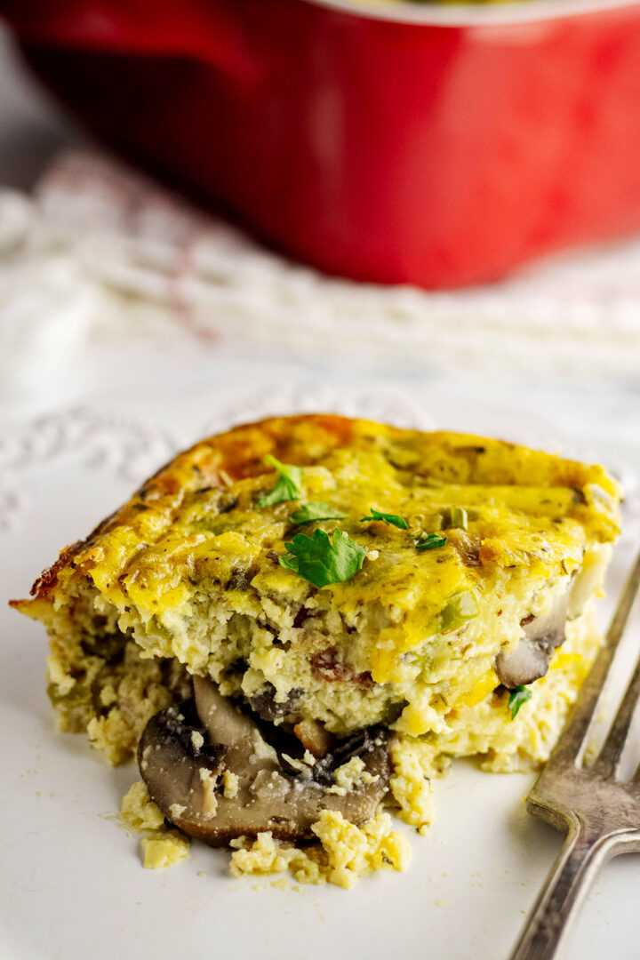 Mushroom Breakfast Casserole - Heavenly Home Cooking