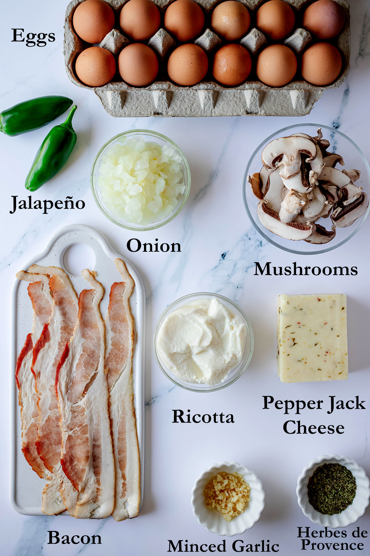 Mushroom breakfast casserole ingredients