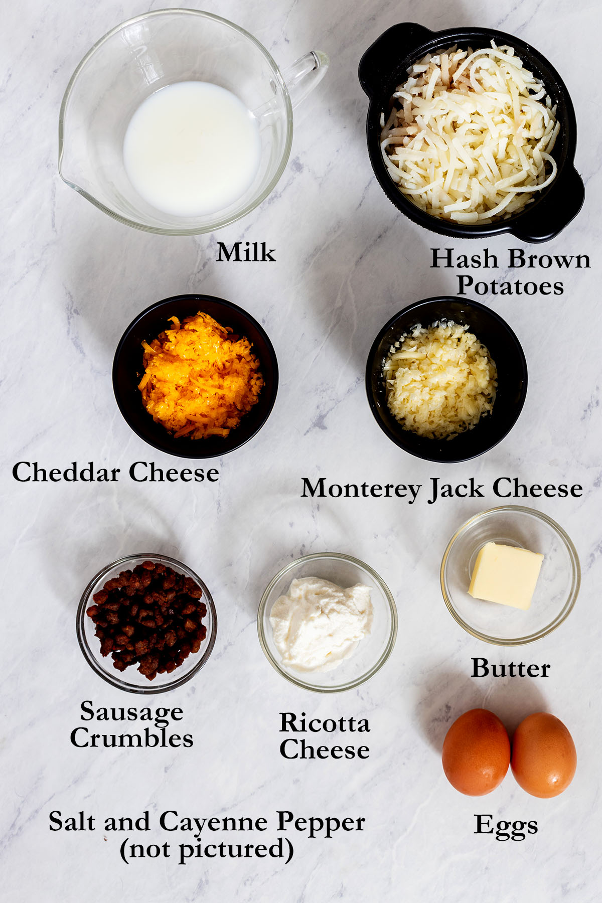 Breakfast hash brown egg muffin ingredients