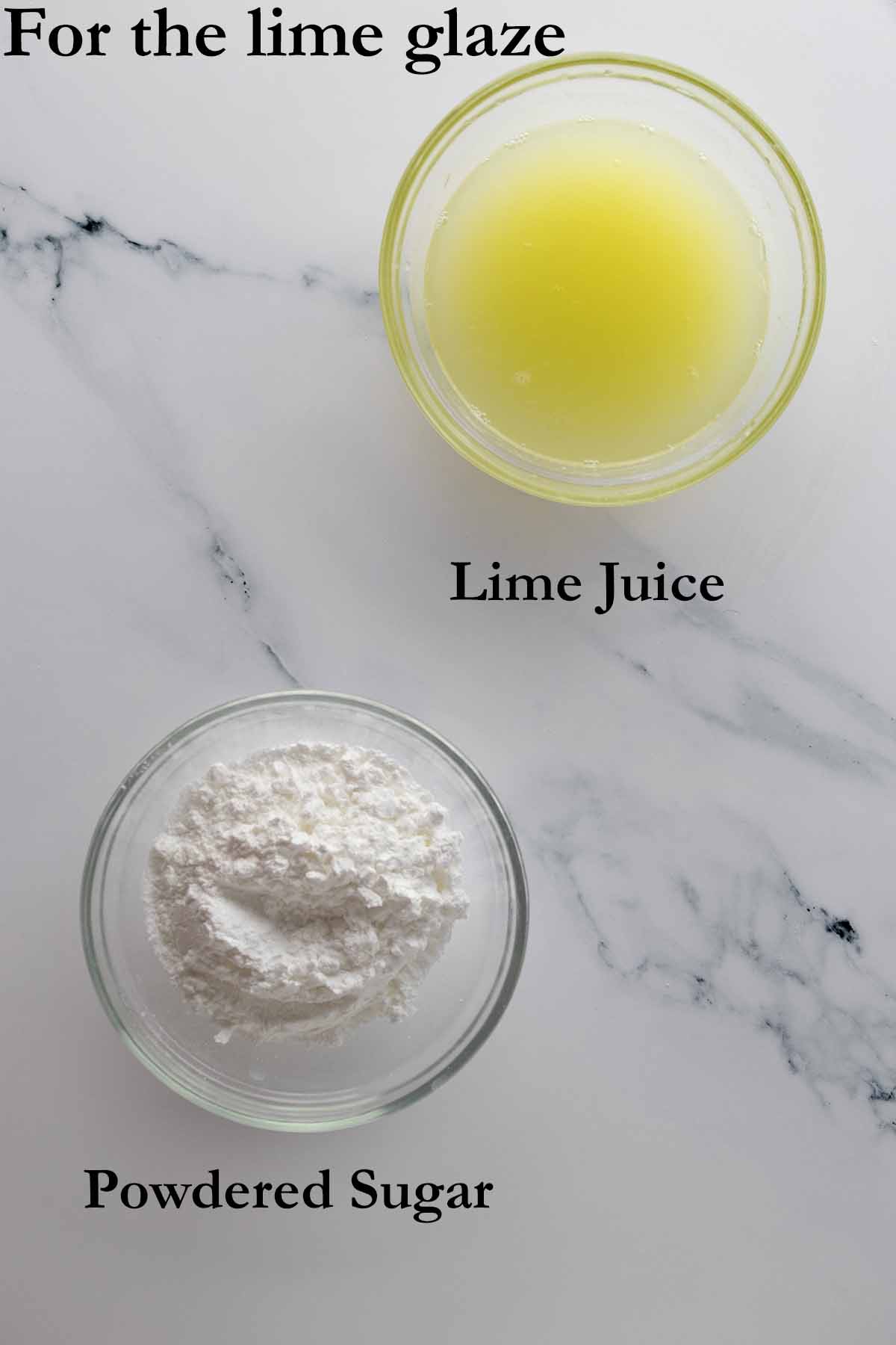 Lime glaze ingredients