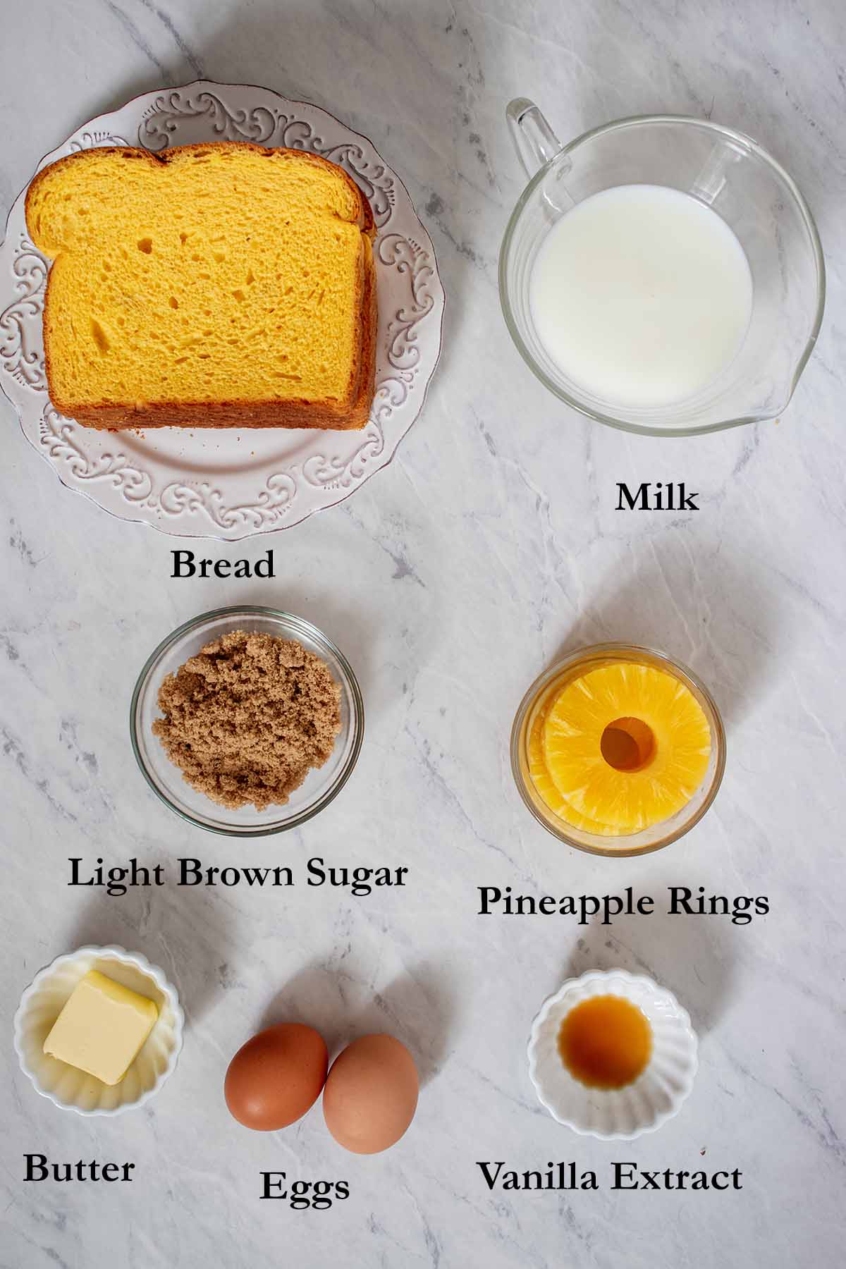 Pineapple French toast ingredients