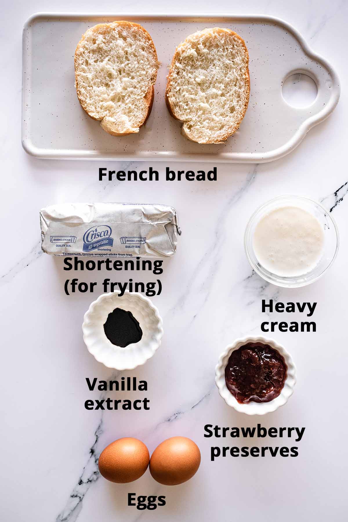 Deep fried French toast ingredients