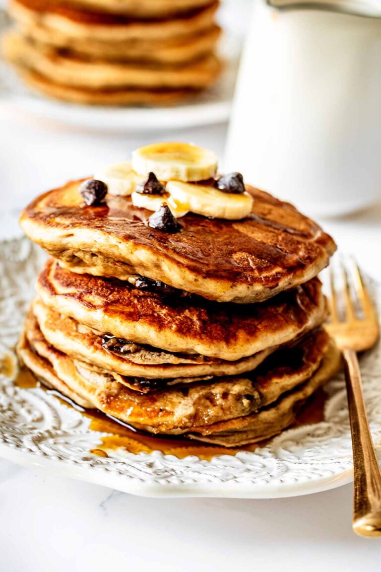 Banana Chocolate Chip Pancakes (Easy Recipe) Heavenly Home Cooking