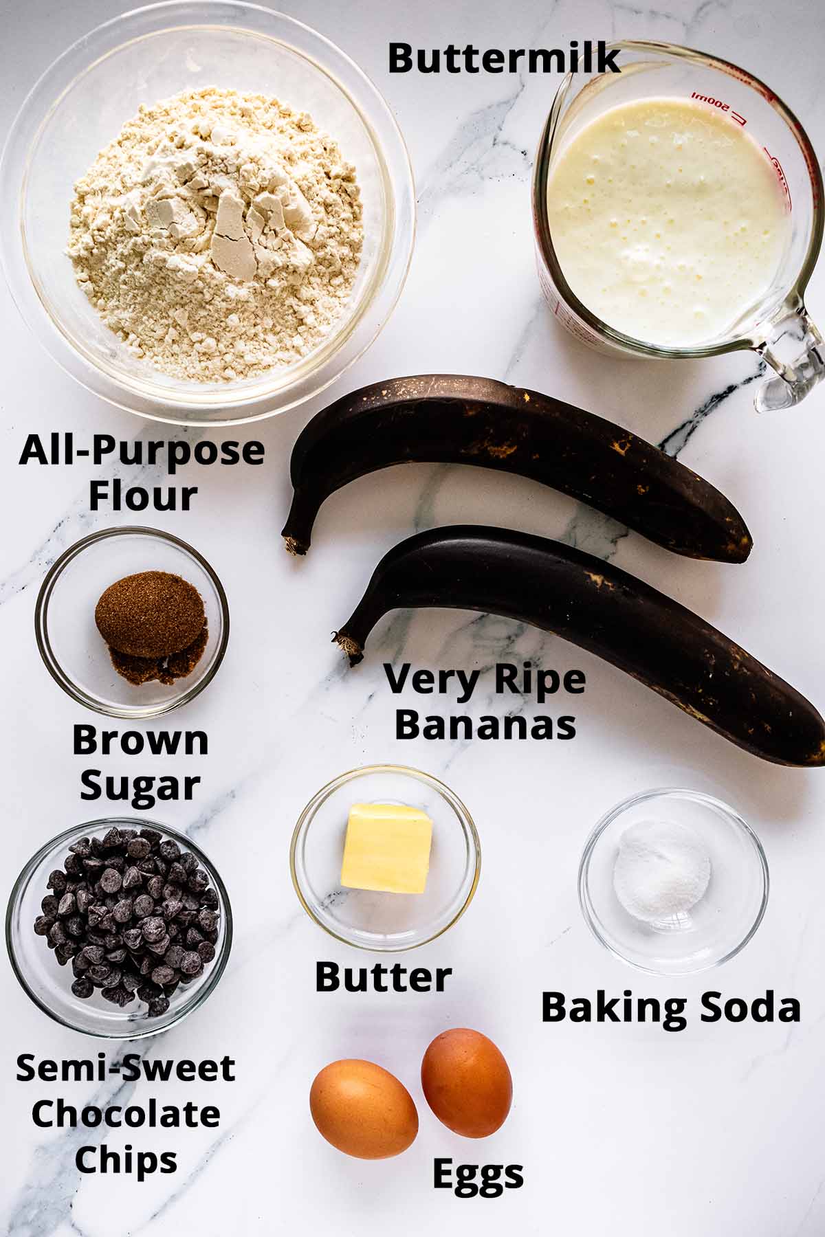 Banana chocolate chip pancakes ingredients