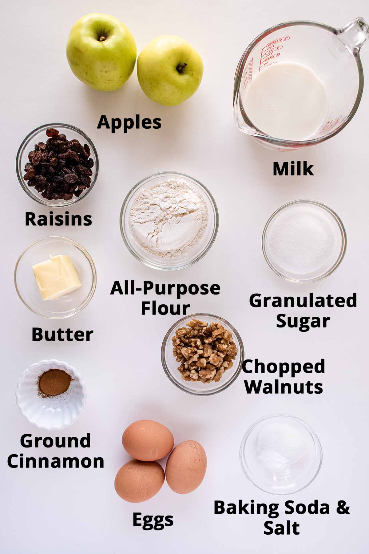 Apple breakfast bake ingredients