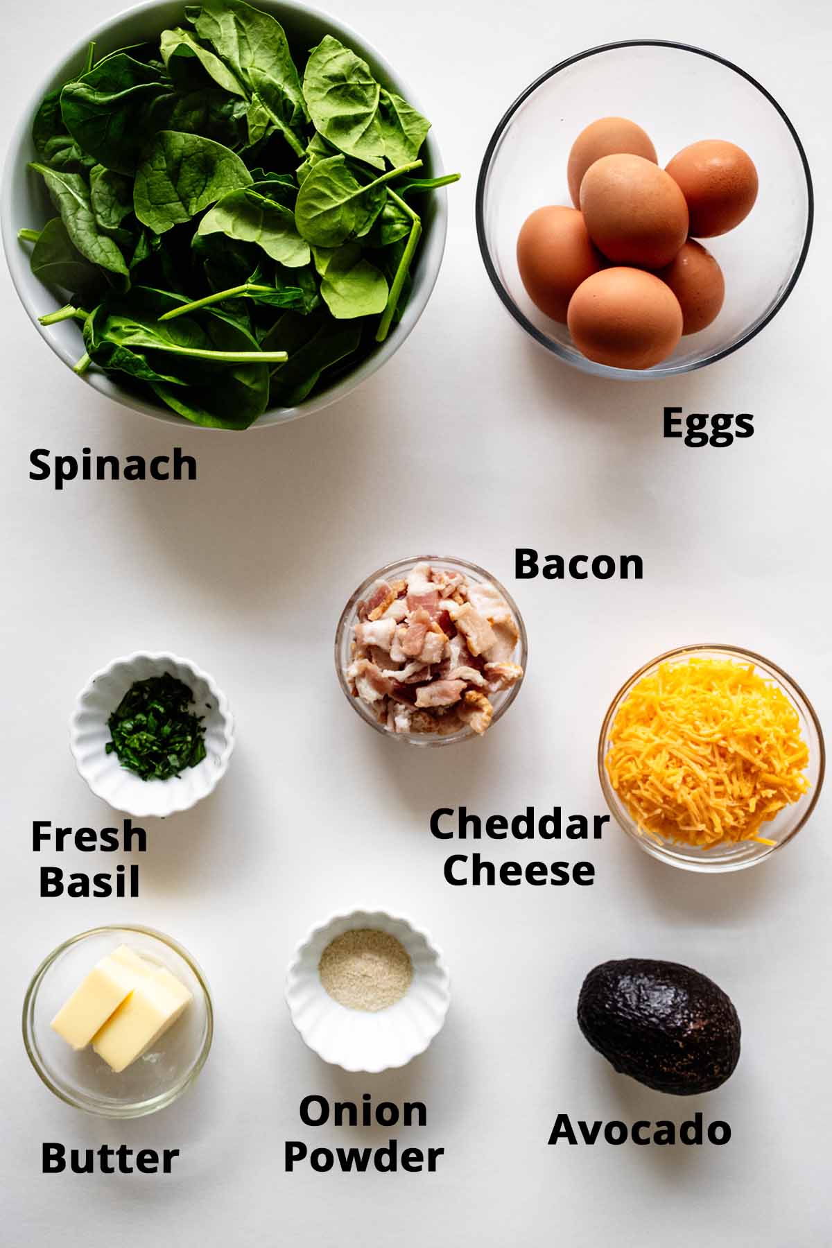 Keto omelette ingredients