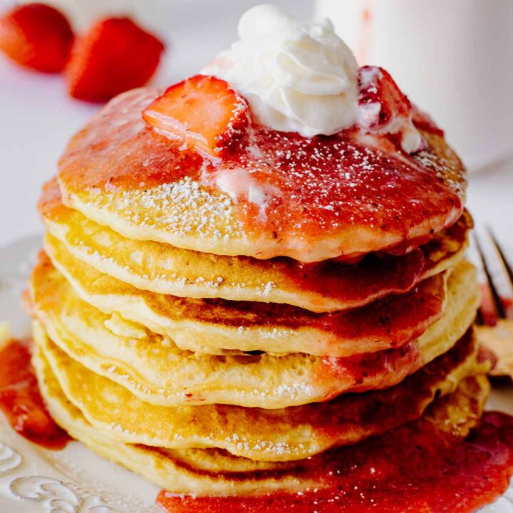 Strawberry Pancakes (Healthy & Easy Recipe) Heavenly Home Cooking