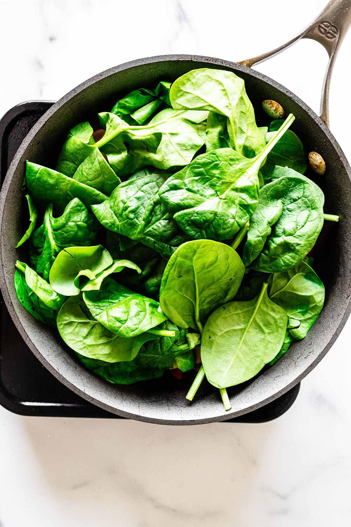 Spinach in a skillet