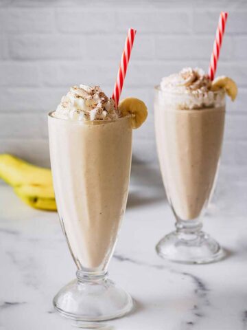 Banana Shake (Dairy Free Vegan Option) - Heavenly Home Cooking