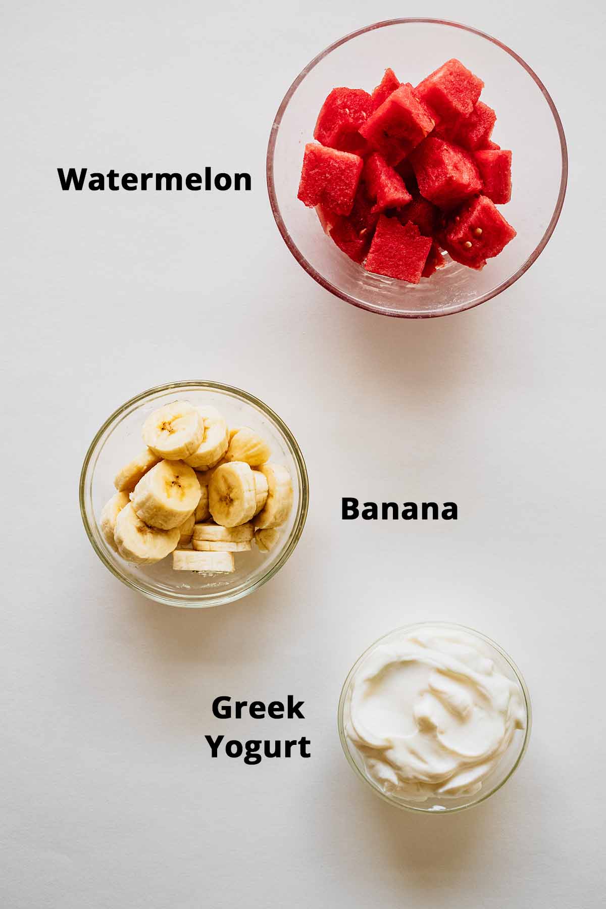 Watermelon banana smoothie ingredients