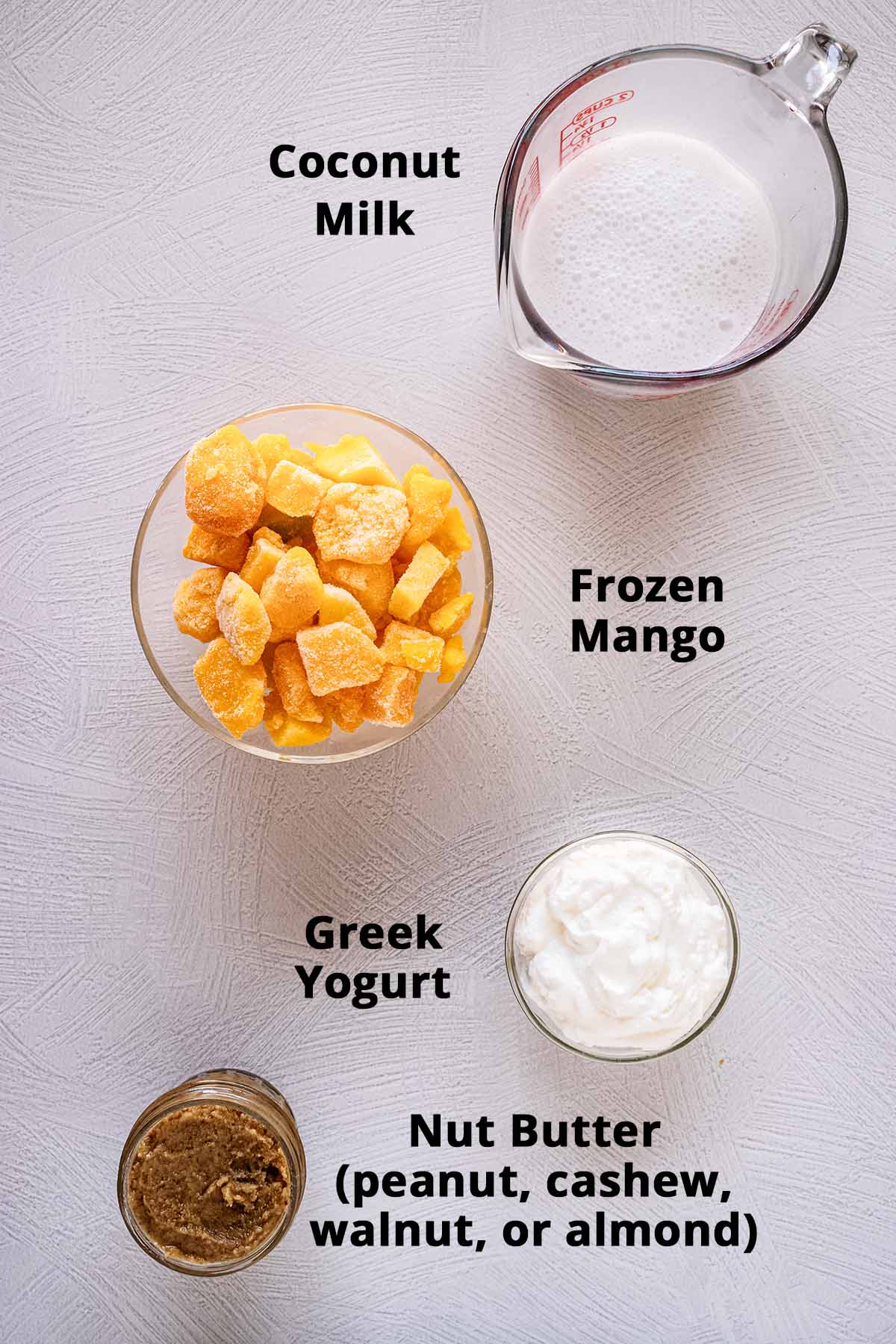Mango protein smoothie ingredients
