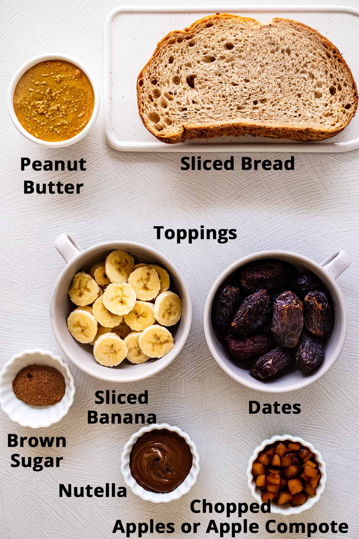 Peanut butter toast ingredients