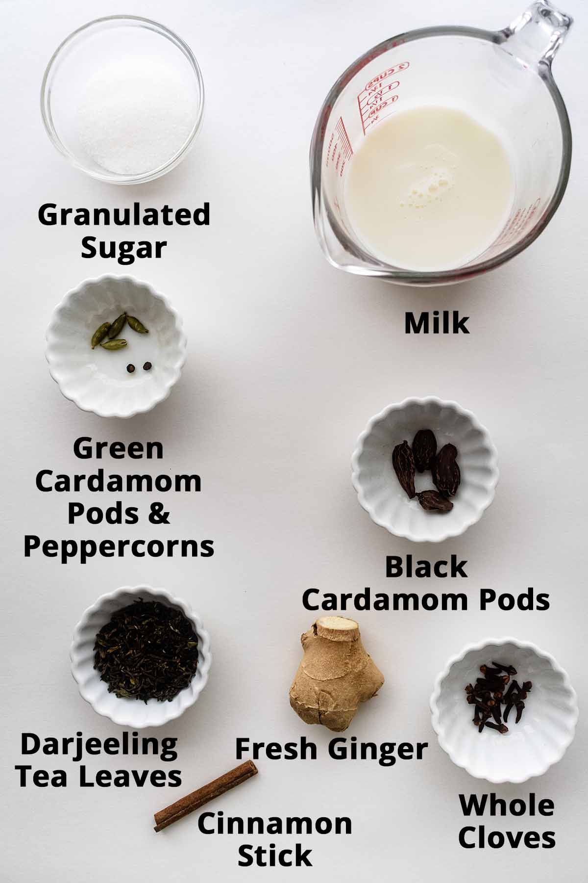 Chai tea latte ingredients