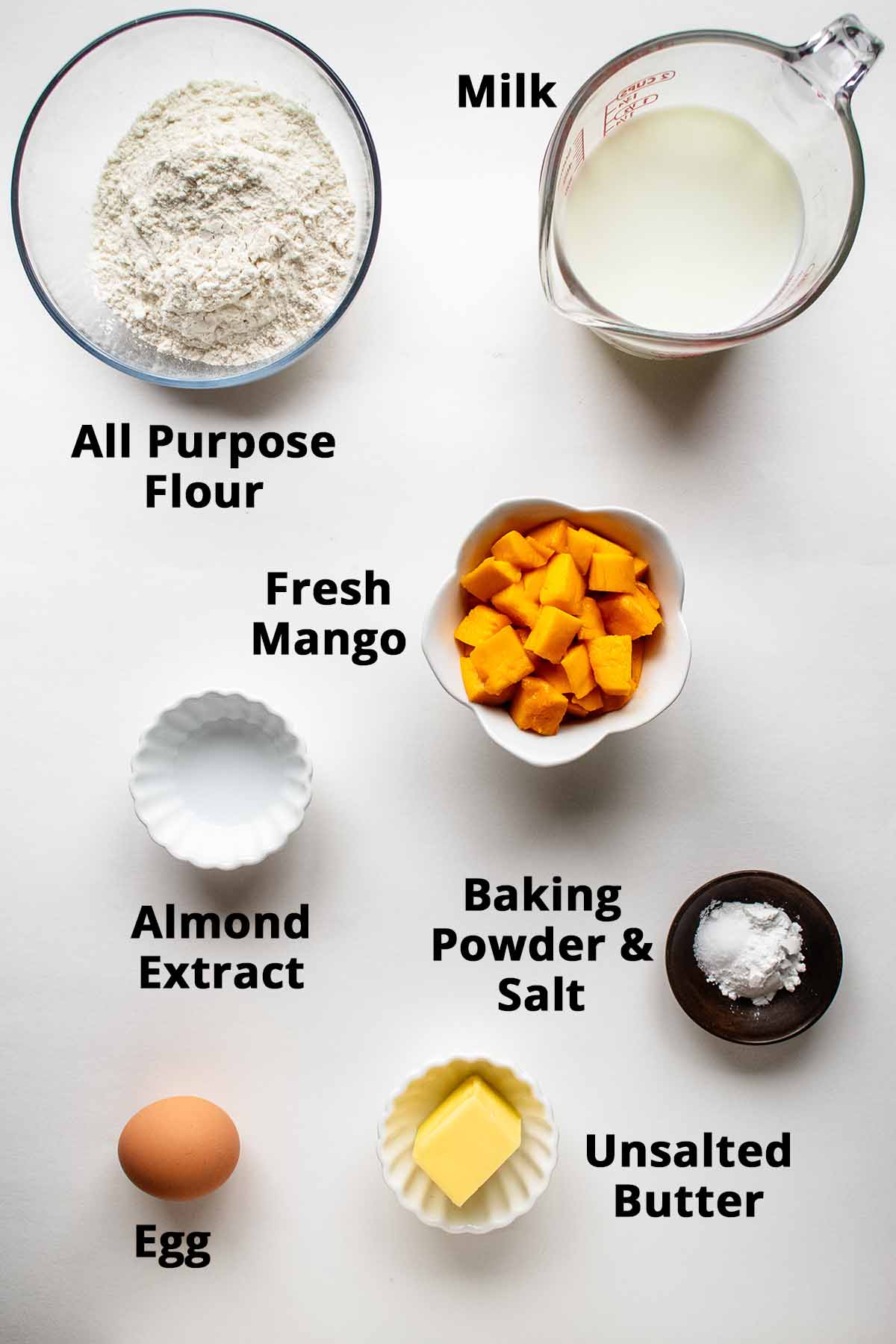 Mango pancake ingredients