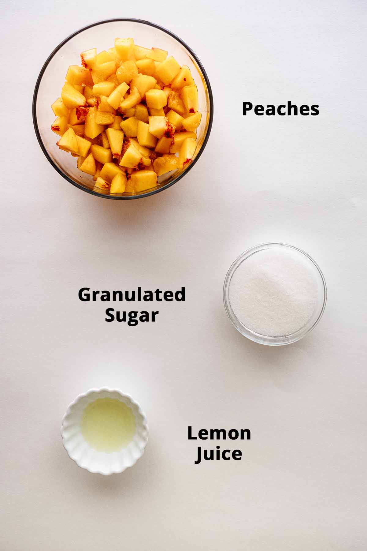 Peach compote ingredients