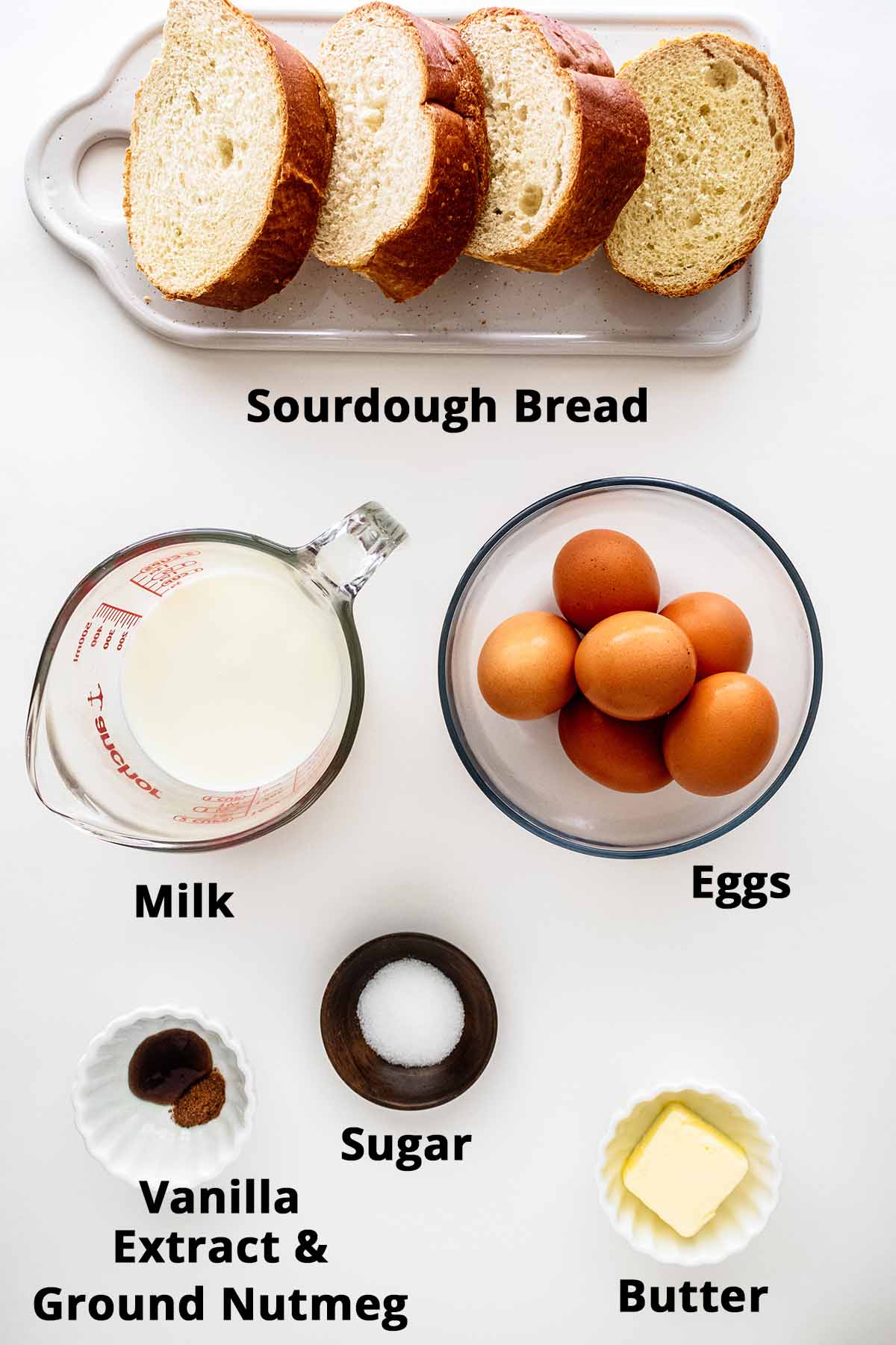 Sourdough French toast ingredients