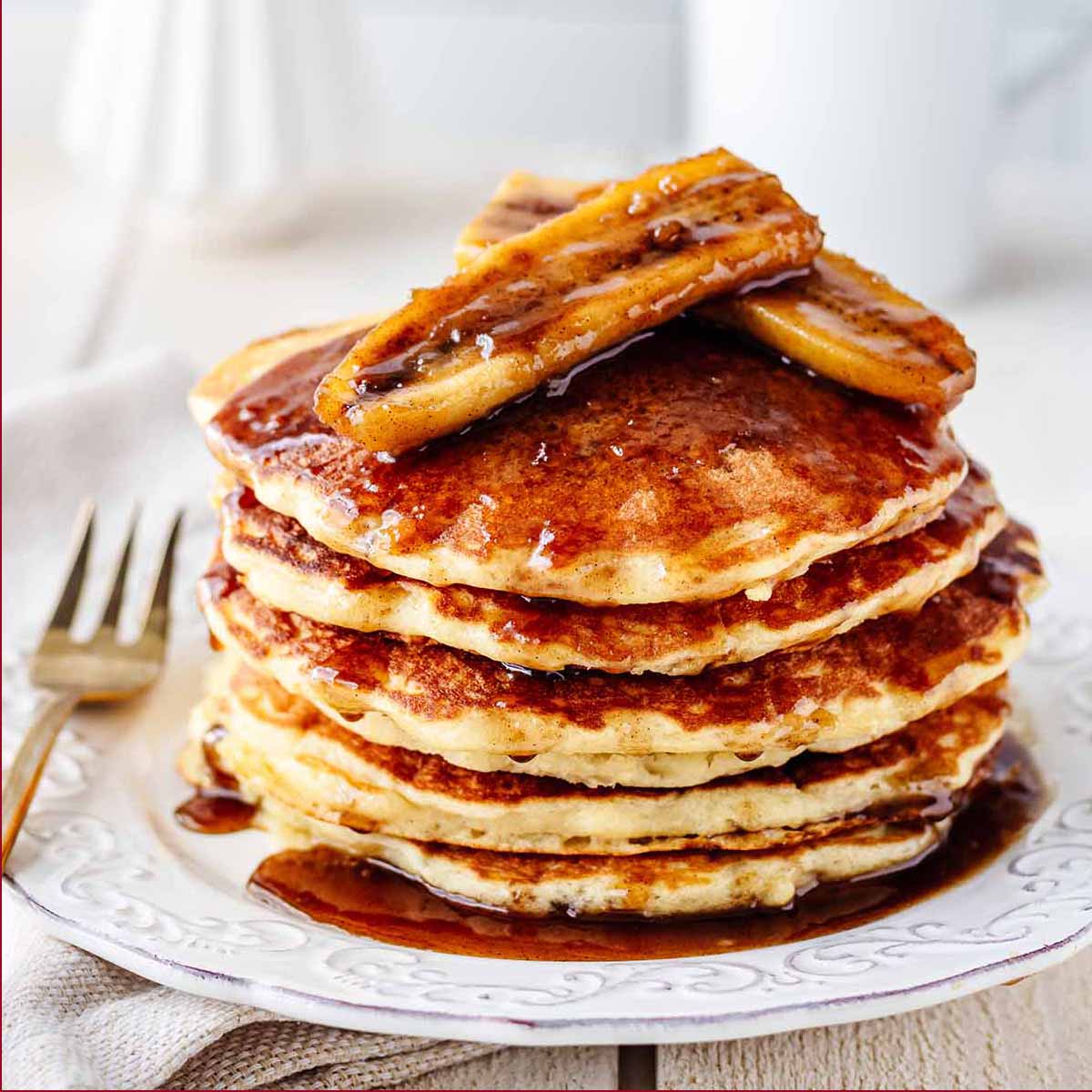 How to Make Bananas Foster Pancakes - Heavenly Home Cooking