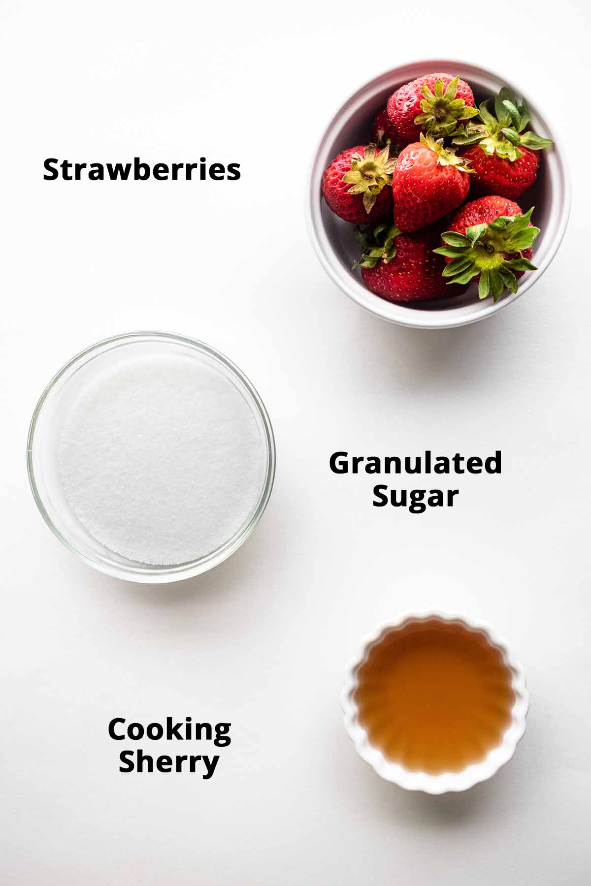 Strawberry compote ingredients