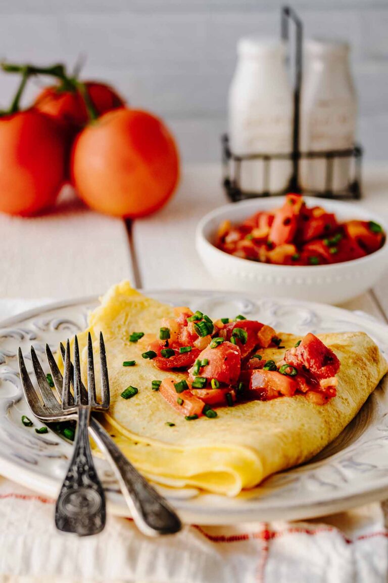 Tomato Omelette (Fast, Easy & Tasty) Heavenly Home Cooking