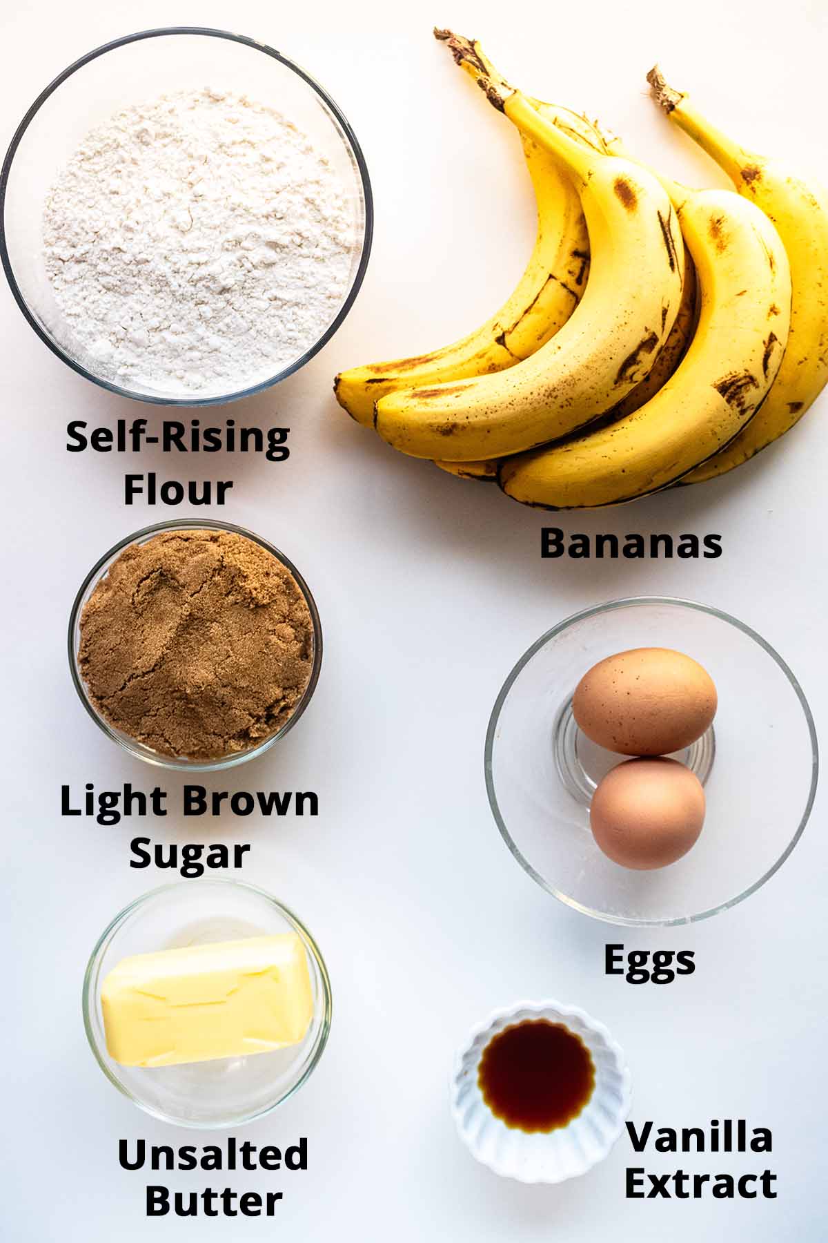 Air fryer banana bread ingredients