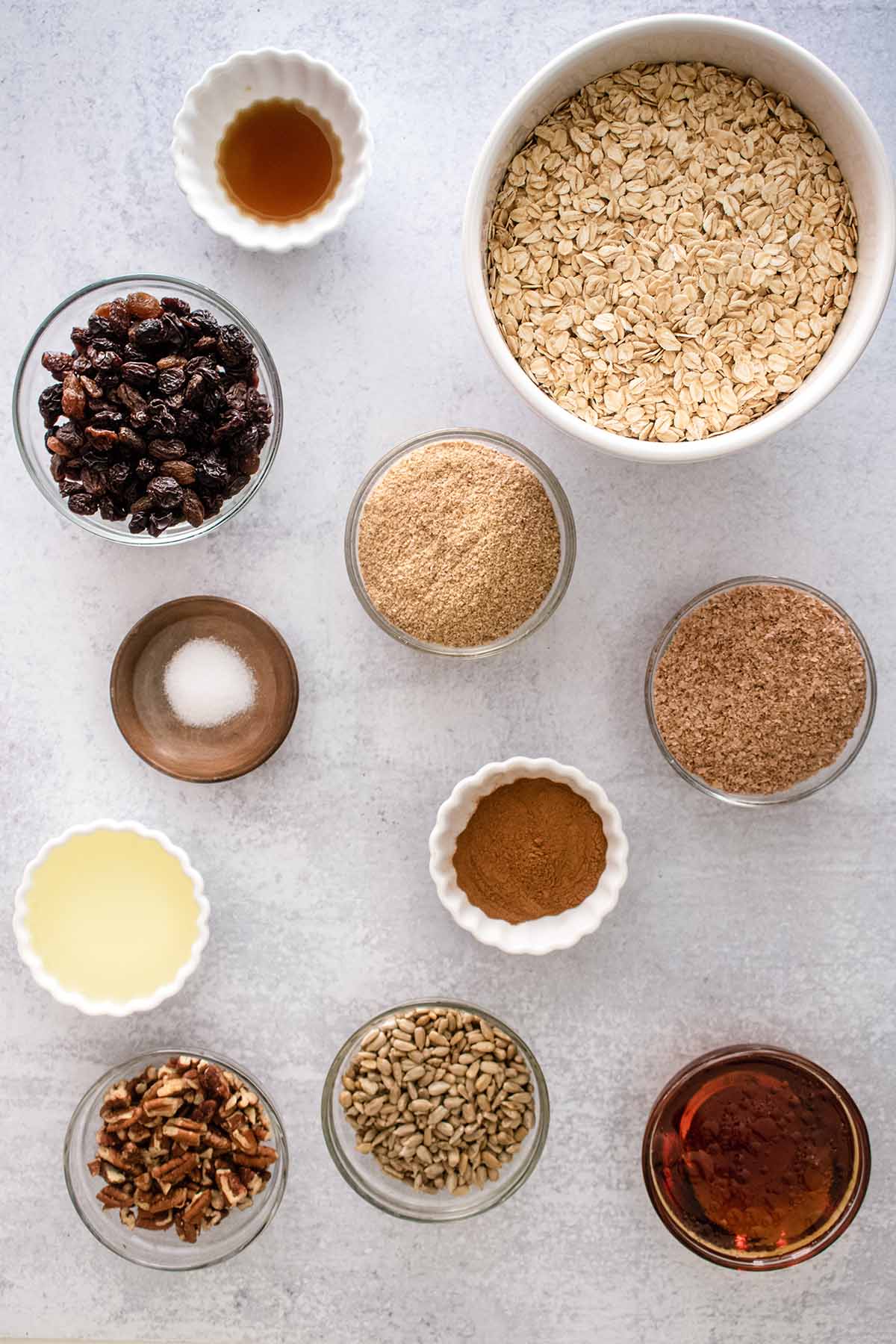 Cinnamon granola ingredients