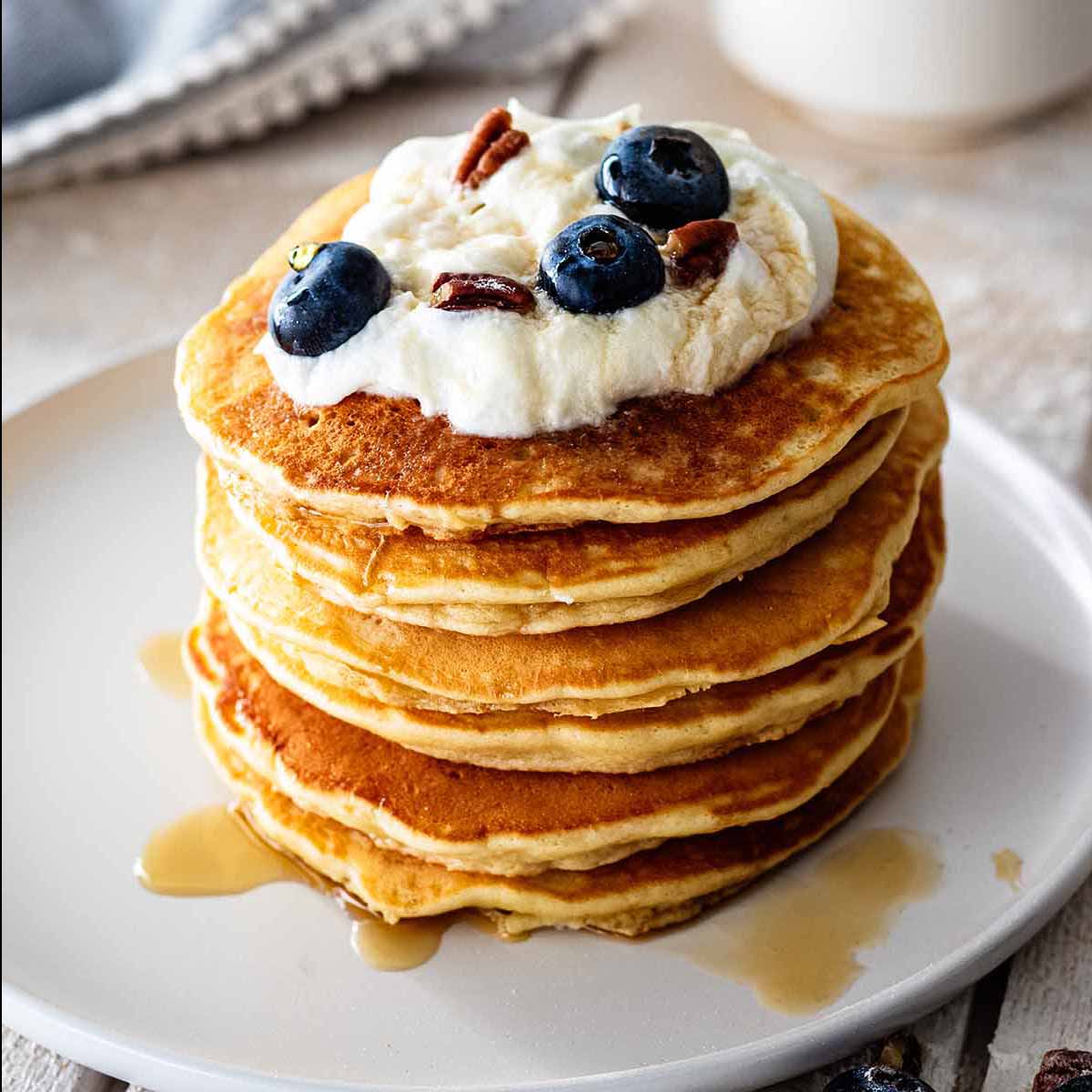 Sweet Cream Pancakes - Heavenly Home Cooking