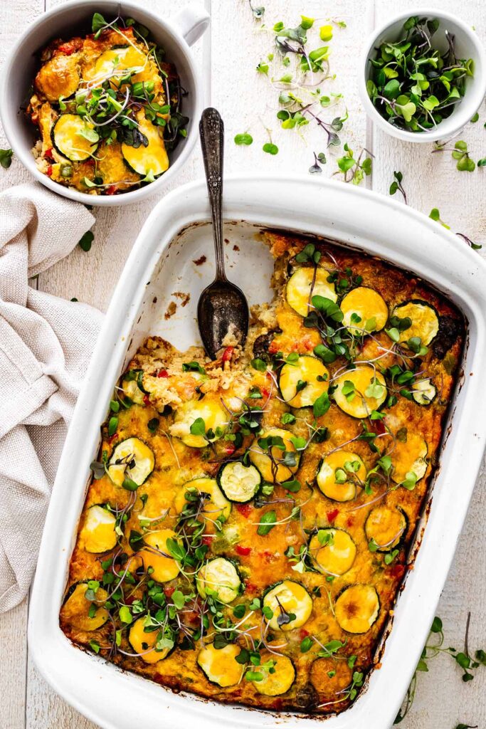 Vegetarian Tater Tot Breakfast Casserole Heavenly Home Cooking