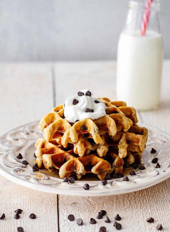 Chocolate Chip Waffles (Quick & Easy) Heavenly Home Cooking