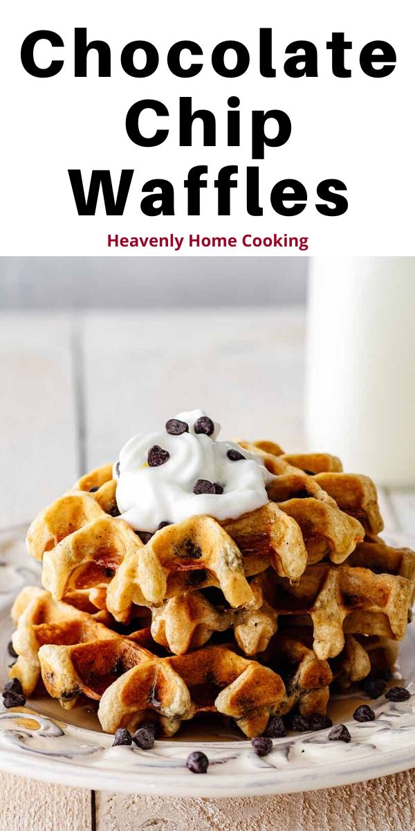Chocolate Chip Waffles (Quick & Easy) Heavenly Home Cooking