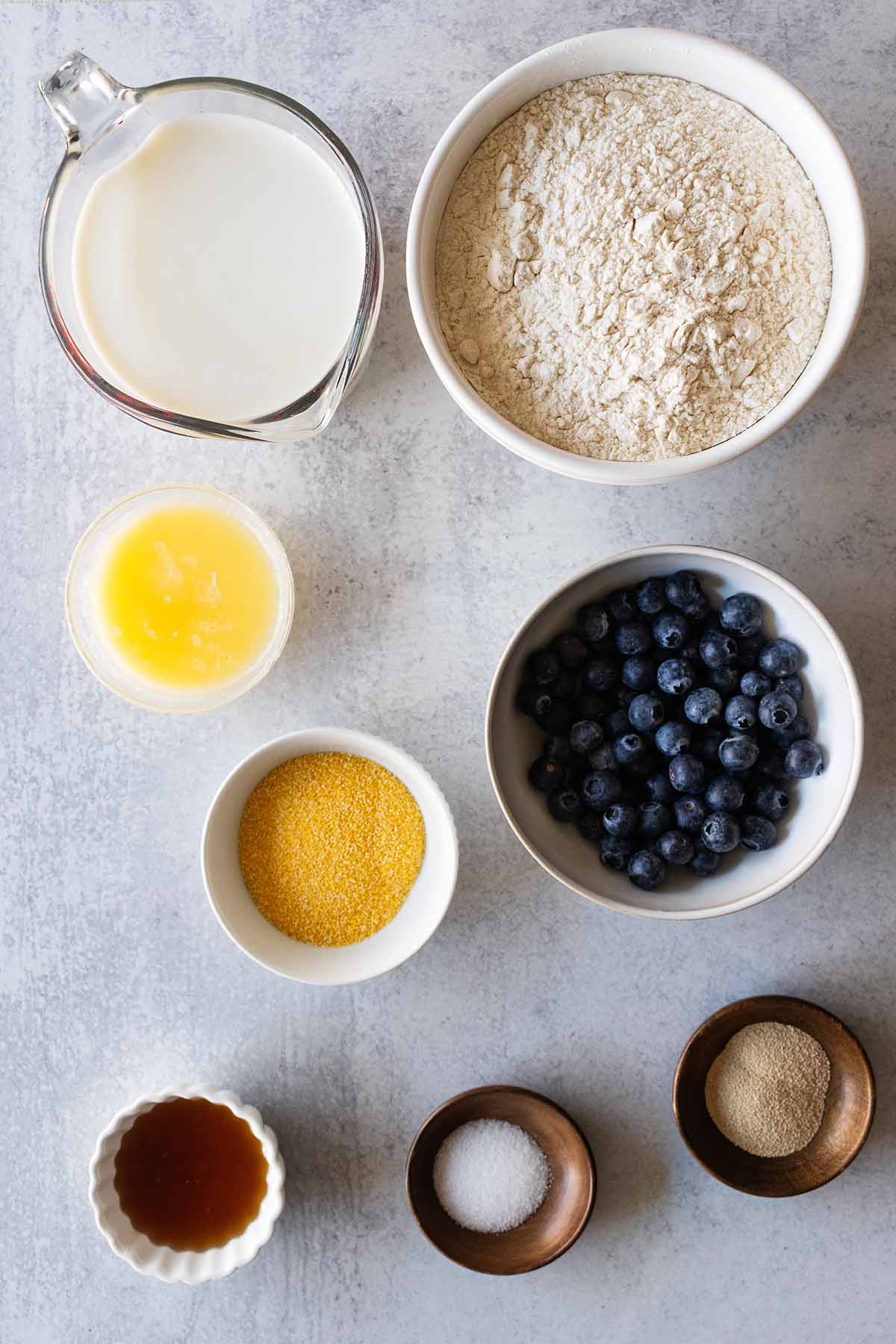 Blueberry English muffin ingredients