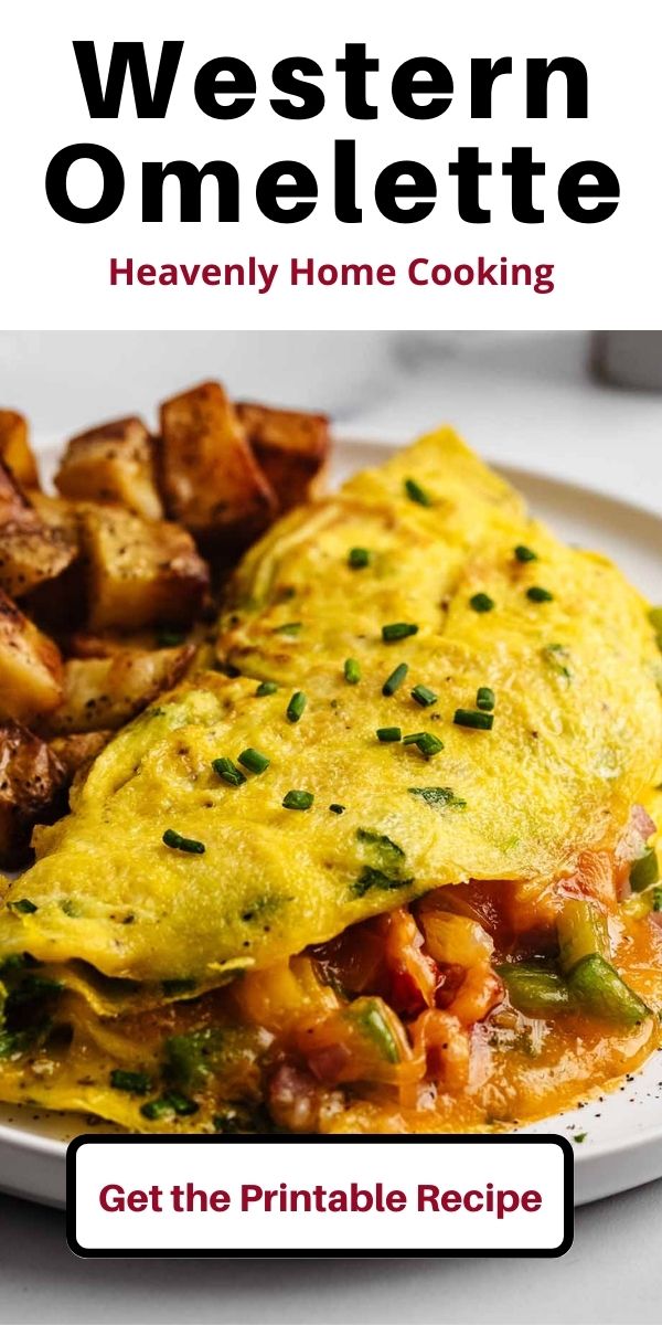 Western Omelette - Easy Classic Recipe - Heavenly Home Cooking