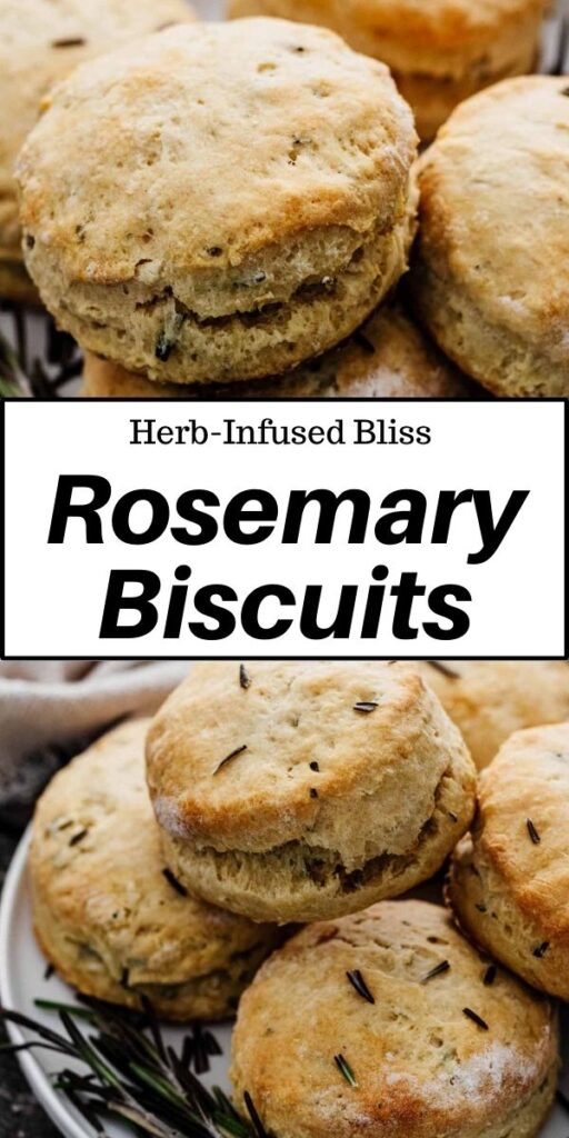 Close up photos of rosemary biscuits.