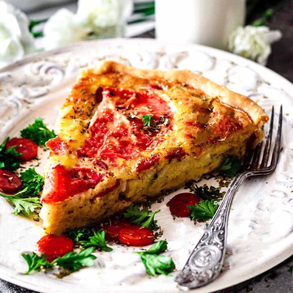 Italian Quiche (Easy Brunch Recipe) - Heavenly Home Cooking