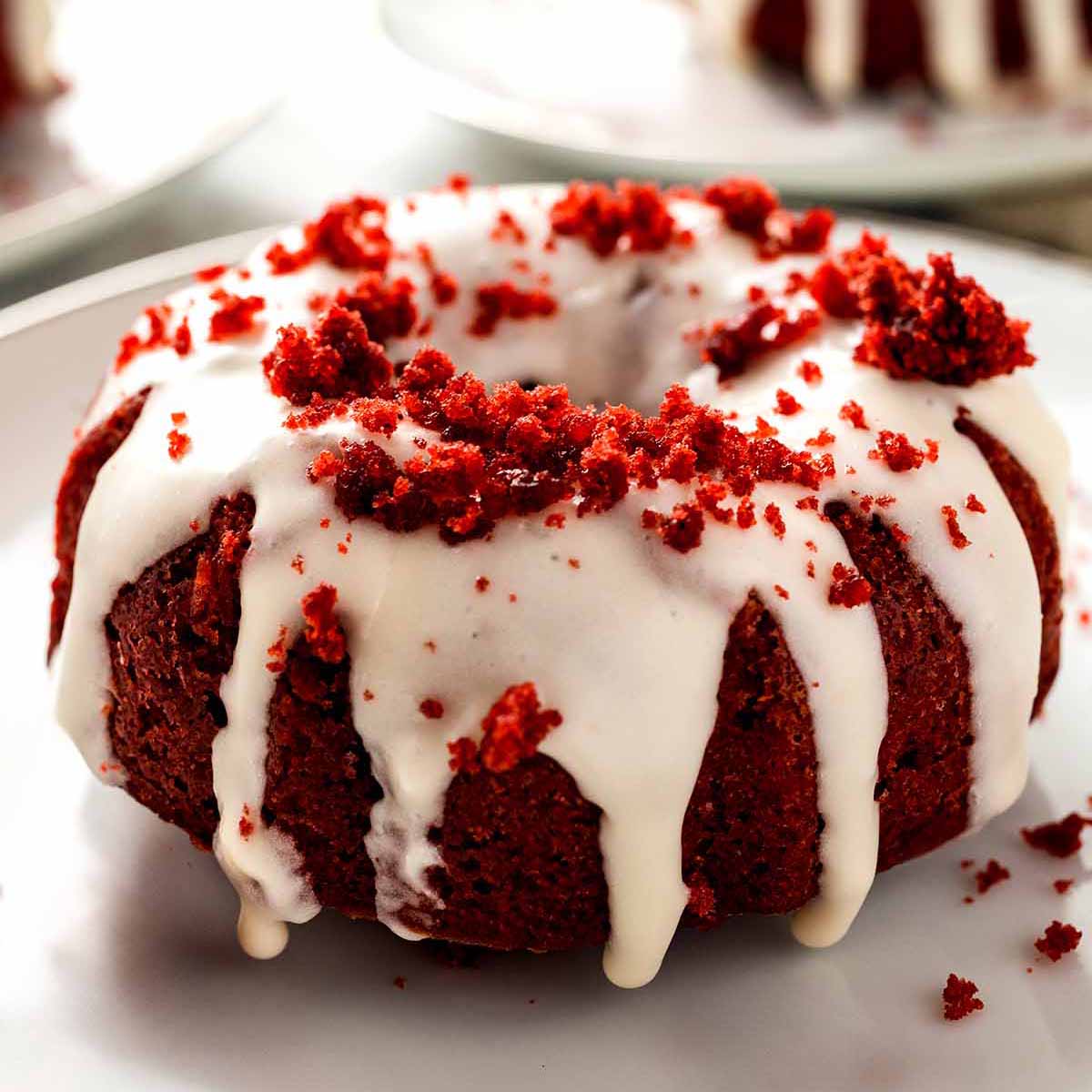 Red Velvet Mini Bundt Cakes